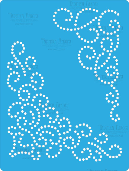 Трафарет — 141. Завитки зі стразів, фото 1