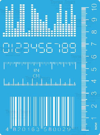 Трафарет — 120. «Верний розмір», фото 1