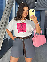 Жіночі джинсові шорти великого розміру, фото 3