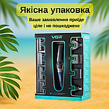 Універсальна акумуляторна машинка для стрижки волосся 6 в 1 VGR з насадками 3-12 мм з тримерами для носа і бороди з підставкою, фото 10