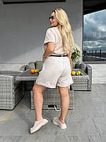 Жіночі котонові шорти великого розміру з манжетом, фото 10