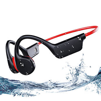Водонепроникні кісткові навушники для плавання OPENEAR X7 з кістковою провідністю IPX8 Bluetooth 5.4 Памʼять 32 ГБ MP3 Червоний