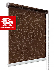 Рулонні штори тканина Акант 2261 шоколад з фіксацією