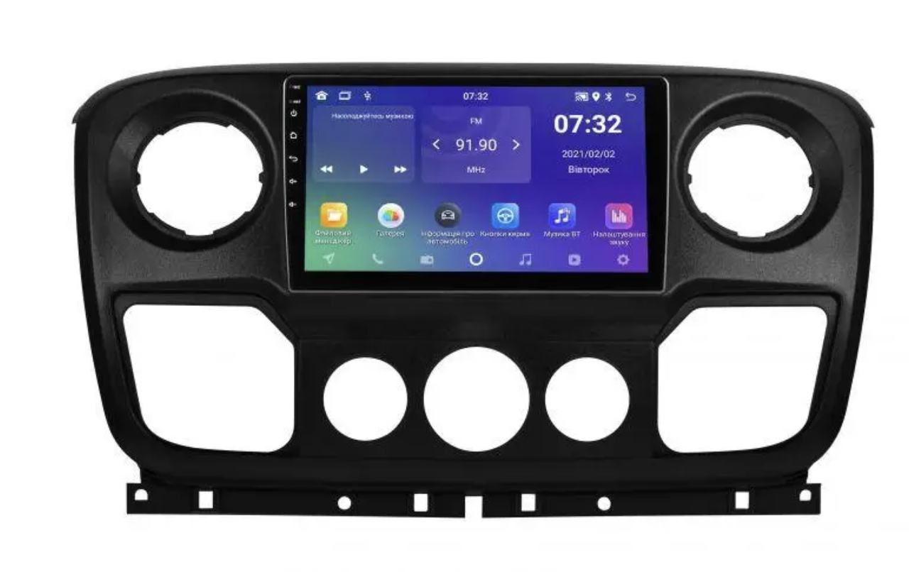 Магнітола для Nissan NV400, Renault Master, Opel Movano 2010-2020 для Android | Сенсорний екран, GPS, Bluetooth