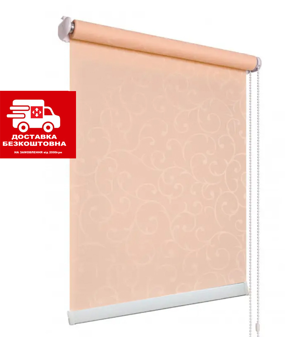 Рулонні штори тканина Акант 2170 світло-персиковий колір з фіксацією