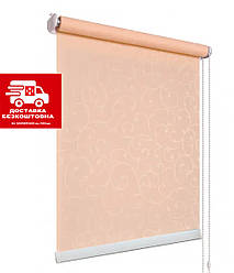 Рулонні штори тканина Акант 2170 світло-персиковий колір з фіксацією