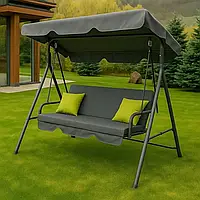Качеля садовая Усиленная (до 230 кг) с навесом 3-х местная + Подушки в подарок!