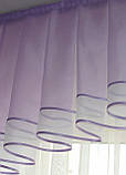 Ламбрекен Firanka Асиметрія Шифон карниз 300см фіолетовий з білим (30_4_3м), фото 2