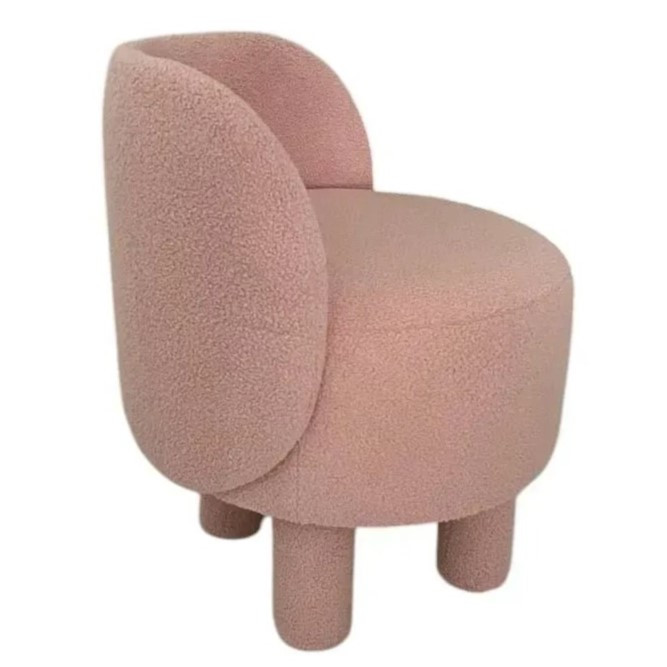 Пуф Saga зі спинкою букле 50х52х66 см на ніжках, різні кольори ТМ Mille