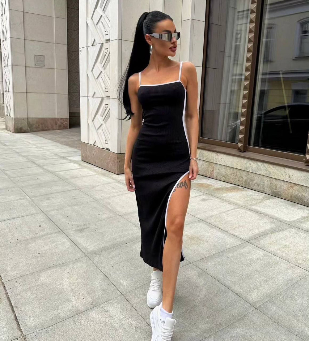 Літня сукня на кожен день у рубчик на тоненьких брітелях 42-44, 46-48 - фото 1 - id-p2625722703