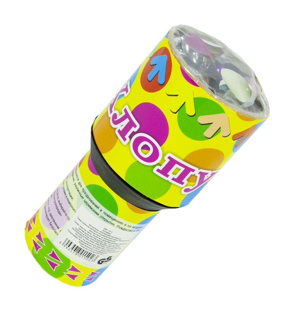 Хлопавка - пневматична "Свято" 15см, 20г, наповнення - конфетті, фольга, фото 1