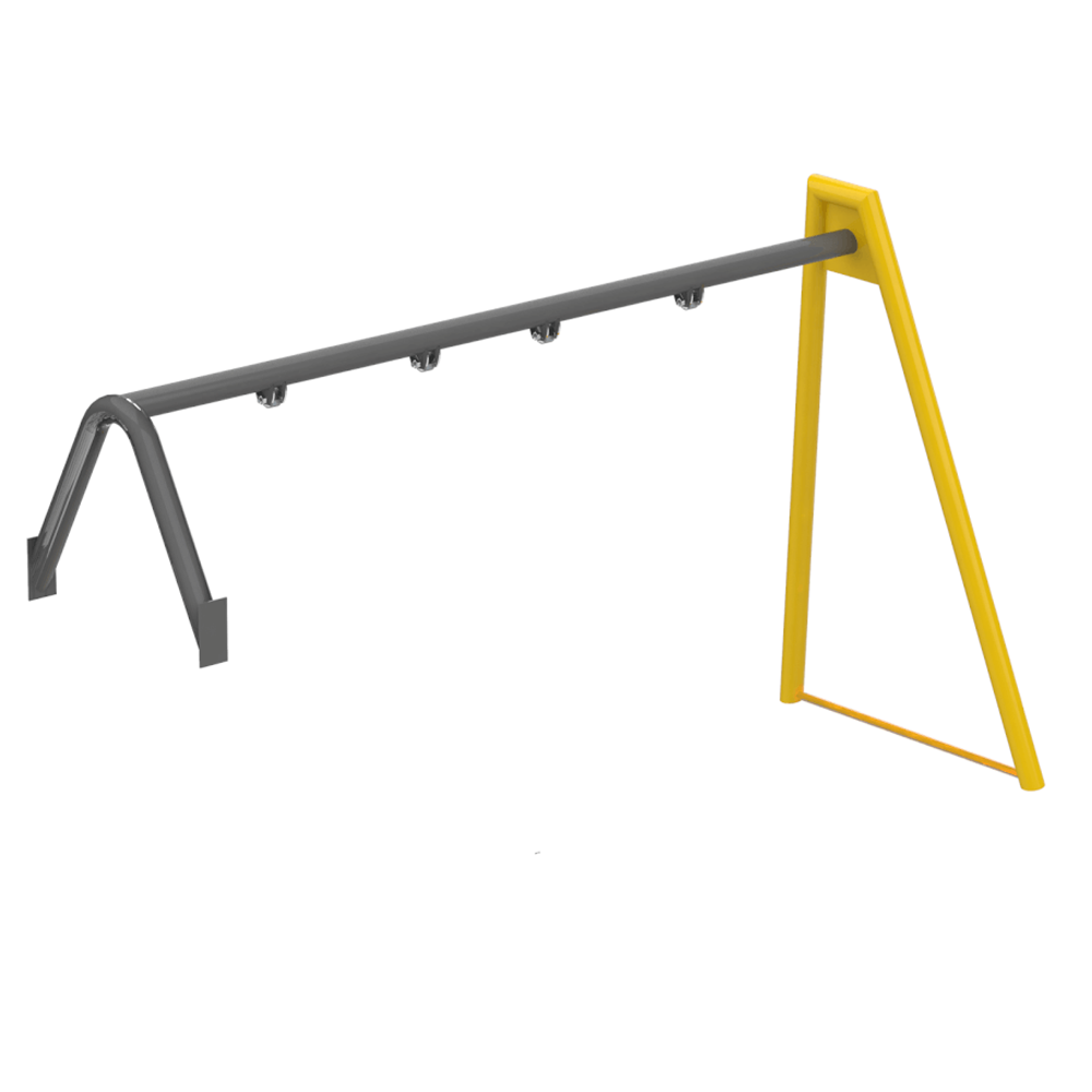 Приставна подвійна гойдалка з металу