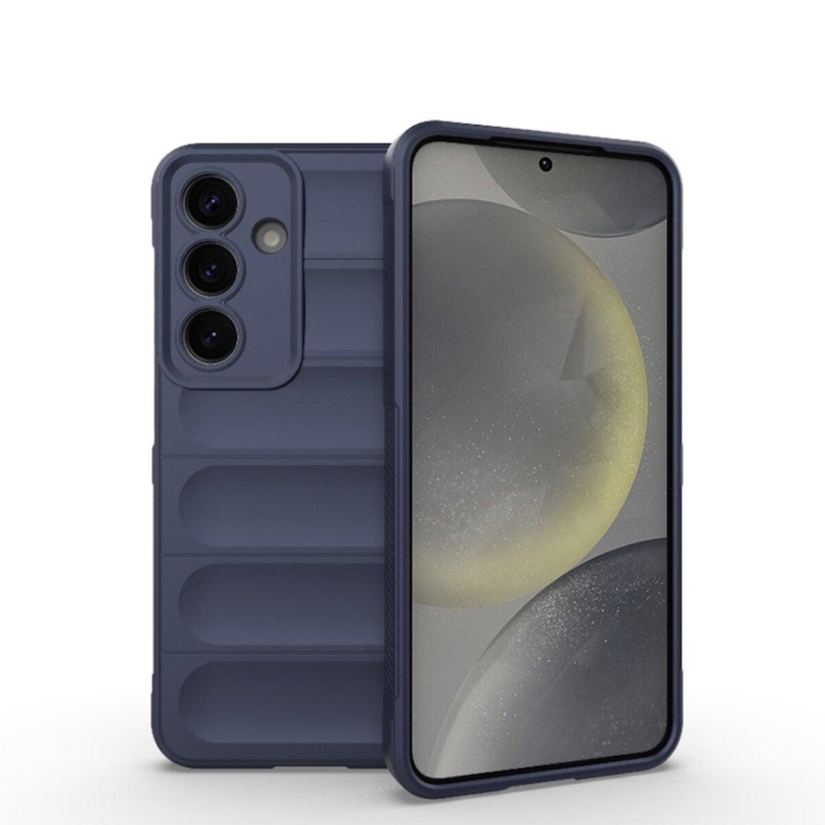 Чохол-накладка Cosmic Magic Shield для Samsung Galaxy S25 Plus, термополіуретан (TPU), рельєфна поверхня, Сапфіровий