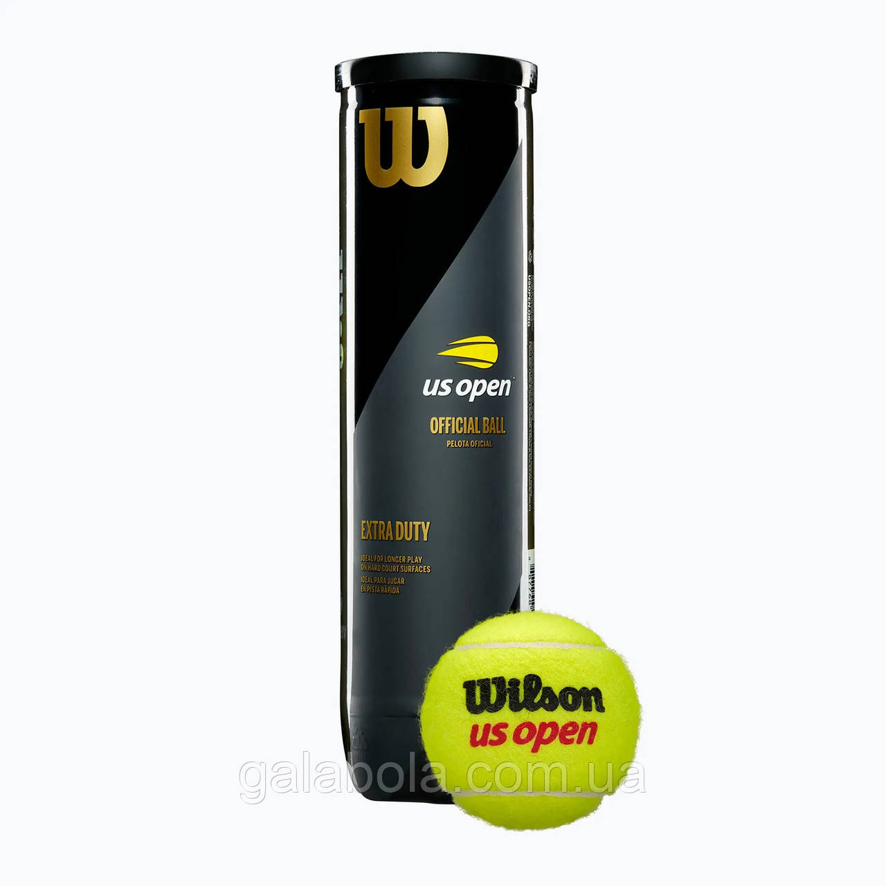 М'ячі тенісні Wilson US Open XD 4 BALL WRT106200 (4 шт.)