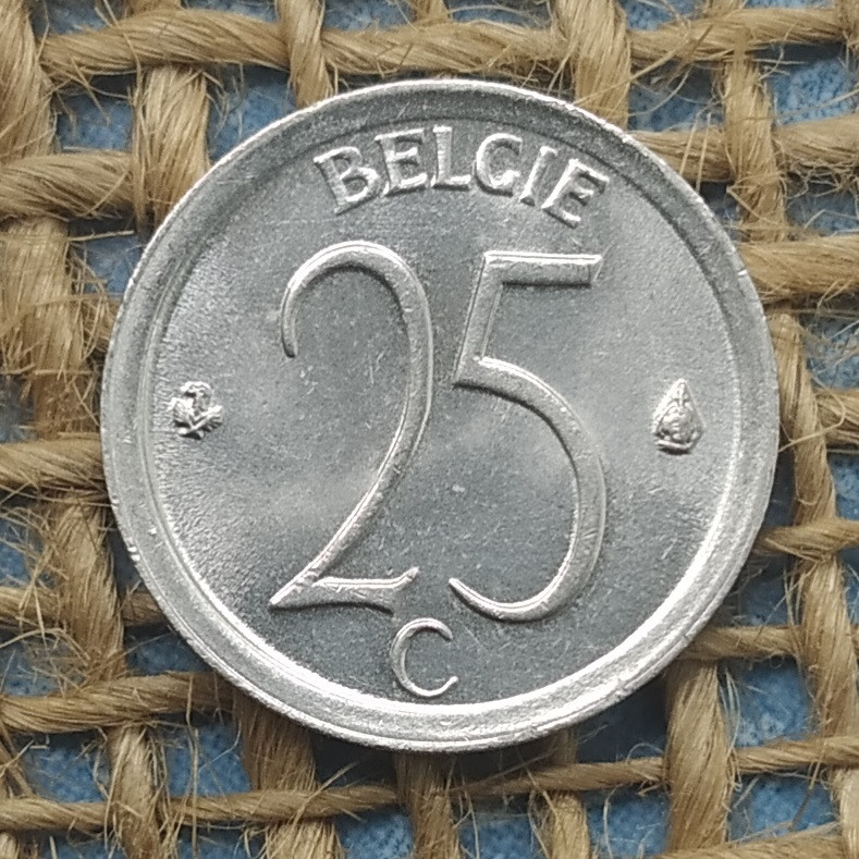 25 сантимiв 1971 року. Бельгiя