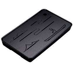 Чабань #40 дошка для чайних церемоній 36,5*23,5*3,5 см бамбуковий прямокутний Black 12949-81400