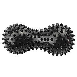 М'яч для масажу подвійний арахіс із шипами Dobetters PVC P3 14*6.5 см Black 13225-82727