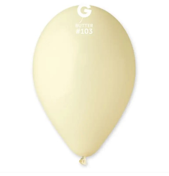 Кулька 12"/30 вершкове масло, butter 103 латекс пастель ТМ "Gemar" однотонний шт., фото 1