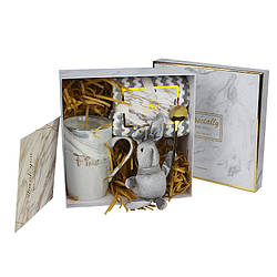 Сувенірний подарунковий набір F15 чашка + полотня + ніжка + іграшка + відкрита 12992-81539