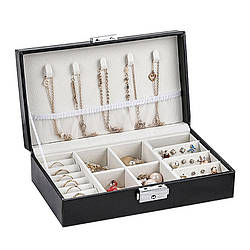 Скринька Casegrace SP-01155 для прикрас і ювелірних виробів коштовностей Black 13161-82247