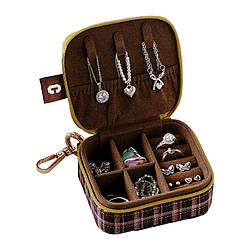 Скринька Casegrace SP-01282 для прикрас і ювелірних виробів портативна на блискавці 9,5*8*4 см 13165-82257