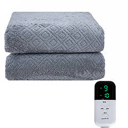 Електропростирадло з підігрівом від мережі 220 вольтів J-001 180*80 см Gray 12852-79937