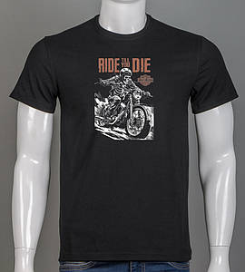 Футболка чоловіча Ride till you die 2531м (Уп.4шт M-XXL), Чорний