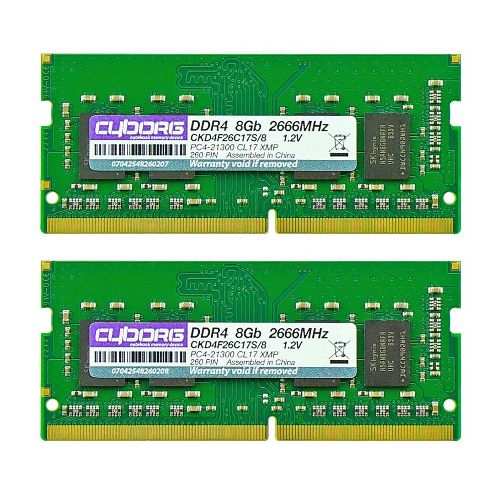 DDR4 16 GB для ноутбуков 2666MHz SoDIMM CYBORG CKD4F26C17S/16 рис.1 ДДР4 16Гб 2666МГц CYBORG CKD4F26C17S/16 оперативная память для ноутбука рис.1