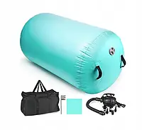 Воздушная бочка для гимнастики Air Barrel Надувной тренажер для акробатики, растяжки для взрослых и детей 100 на 80 с насосом