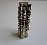 Магніт неодимовий N35 шайба діаметр 12мм 2мм сила 1.9кг, фото 3