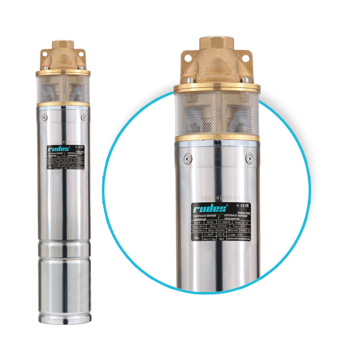 Електронасос свердловинний Rudes 4SKm 100 (кабель 10 м)