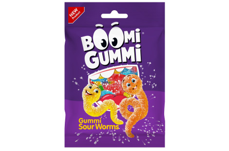 Цукерки желейні Boomi Gummi Sour Worms, 70 г (Бумі Гумі)