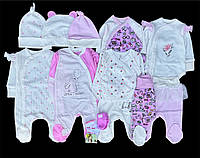 Красивый набор одежды для новорожденых девочек, качественая одежда для малышей, лето, осень, рост 56 см,хлопок