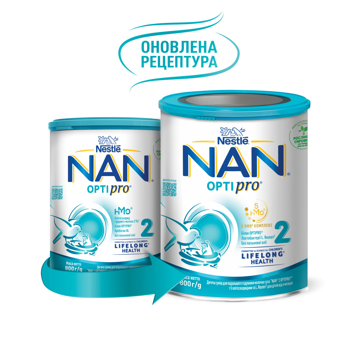 NAN OPTIPRO 2 Суміш для дітей з 5 олігосахаридами від 6 до 12, 800г. (НАН)