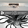 Люстра з вентилятором FAN ASTRA 85W+18W 5F APP чорна Esllse керована світлодіодна Ø680x120мм LED BLACK, фото 6