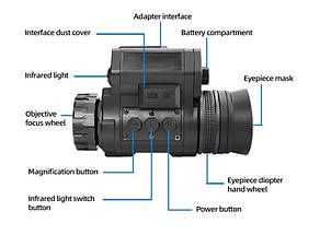 Монокуляр нічного бачення KEEPTEEN NVG50 - Чіткість 2.5K, ІЧ 940нм, Wi-Fi, до 600 м, фото 5
