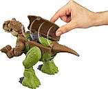 Динозавр-трансформер Тиранозавр і Анкілозавр – Dinosaur Transformer Ankylosaurus to T Rex HLP06 Mattel, фото 6