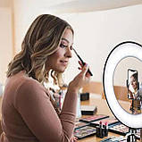 Селфі-лампа Led кільце 26cm QX-206B + штатив, фото 4