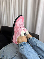 Жіночі кросівки Asics Onitsuka Tiger Tokuten Pink Рожеві Кеди Асікс Оніцука шкіра текстиль демісезон, фото 4