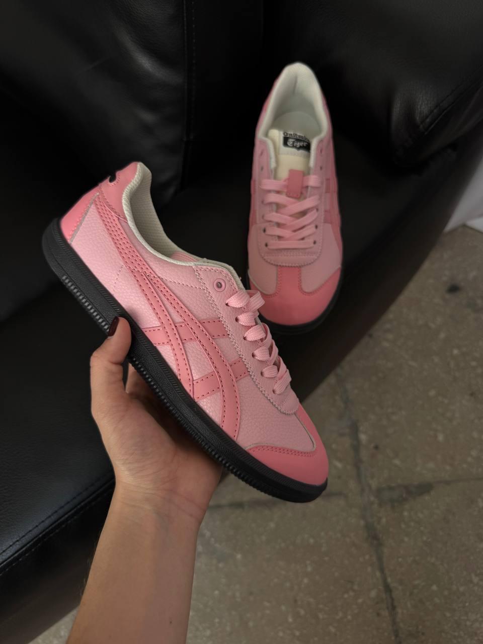 Жіночі кросівки Asics Onitsuka Tiger Tokuten Pink Рожеві Кеди Асікс Оніцука шкіра текстиль демісезон