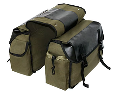 Мотосумки / велосумки бічні полотняні зелені