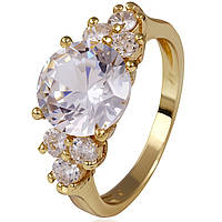 Кільце Lady позолота Gold Filled з цирконами (GF450) Розмір 17