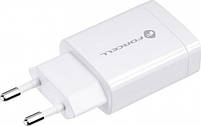 FORCELL F-ENERGY TFK-TC-1099 Charger network USB A + Cable USB A do Typ C QC3.0 2,4A 18W White, фото 3