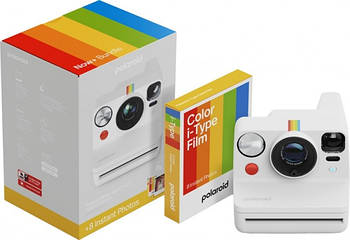 Polaroid Now+ Gen 3 White Bundle with Color Film (8 photos)