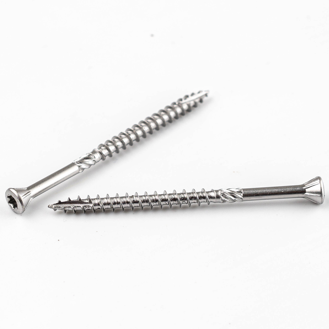 Саморіз нержавіючий 4х60 мм конструкційний спакс з фрезою та насічкою для дерева Arvex (500 шт), фото 1