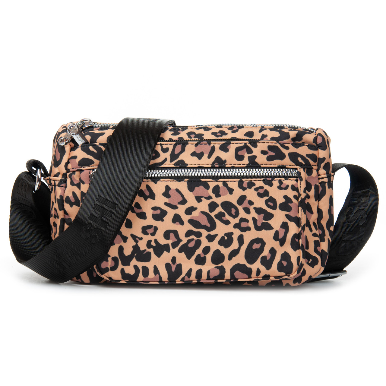 Сумка крос-боді жіноча текстильна Jielshi 5667 leopard print, фото 1