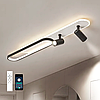 Керований LED світильник Esllse EDINBURGH 70W+4W 2LR APP чорний + білий з пультом та додатком для смартфону 1000x160-WHITE/BLACK, фото 10