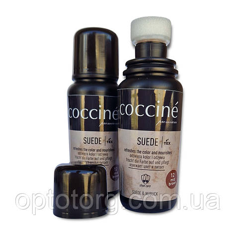 Крем фарба рідка Коричнева для замші, нубуку та велюру COCCINE SUEDE Кочине 75мл Польща, фото 1