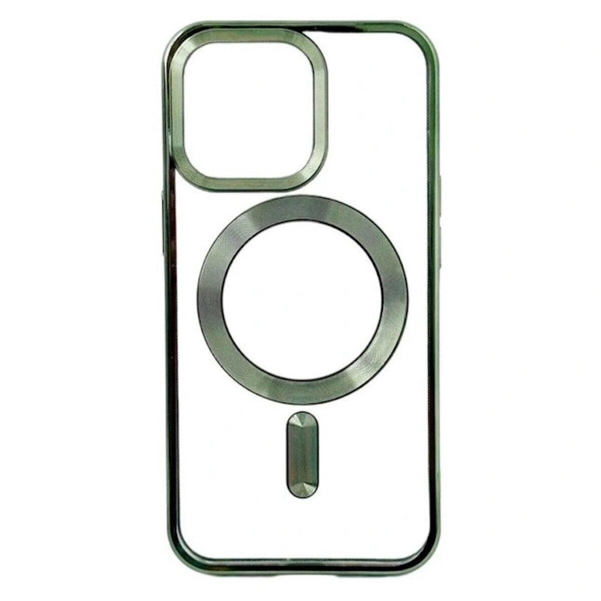 Чохол-накладка Cosmic CD Magnetic для Apple iPhone 16, прозорий термополіуретан, MagSafe, Зелений (CDMAGiP16Green)