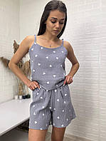 Ніжна жіноча піжама майка шорти